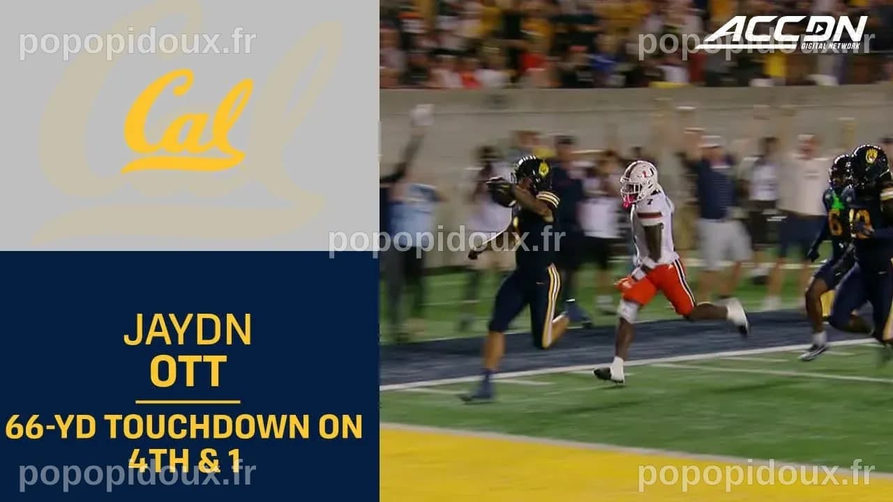 Cal's Jaydn Ott Scores A 66-YD Touchdown On 4th & 1 - YouTube
