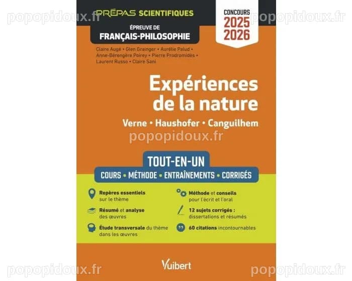 Expériences de la nature - - Épreuve de français-philosophie - Prépas ...