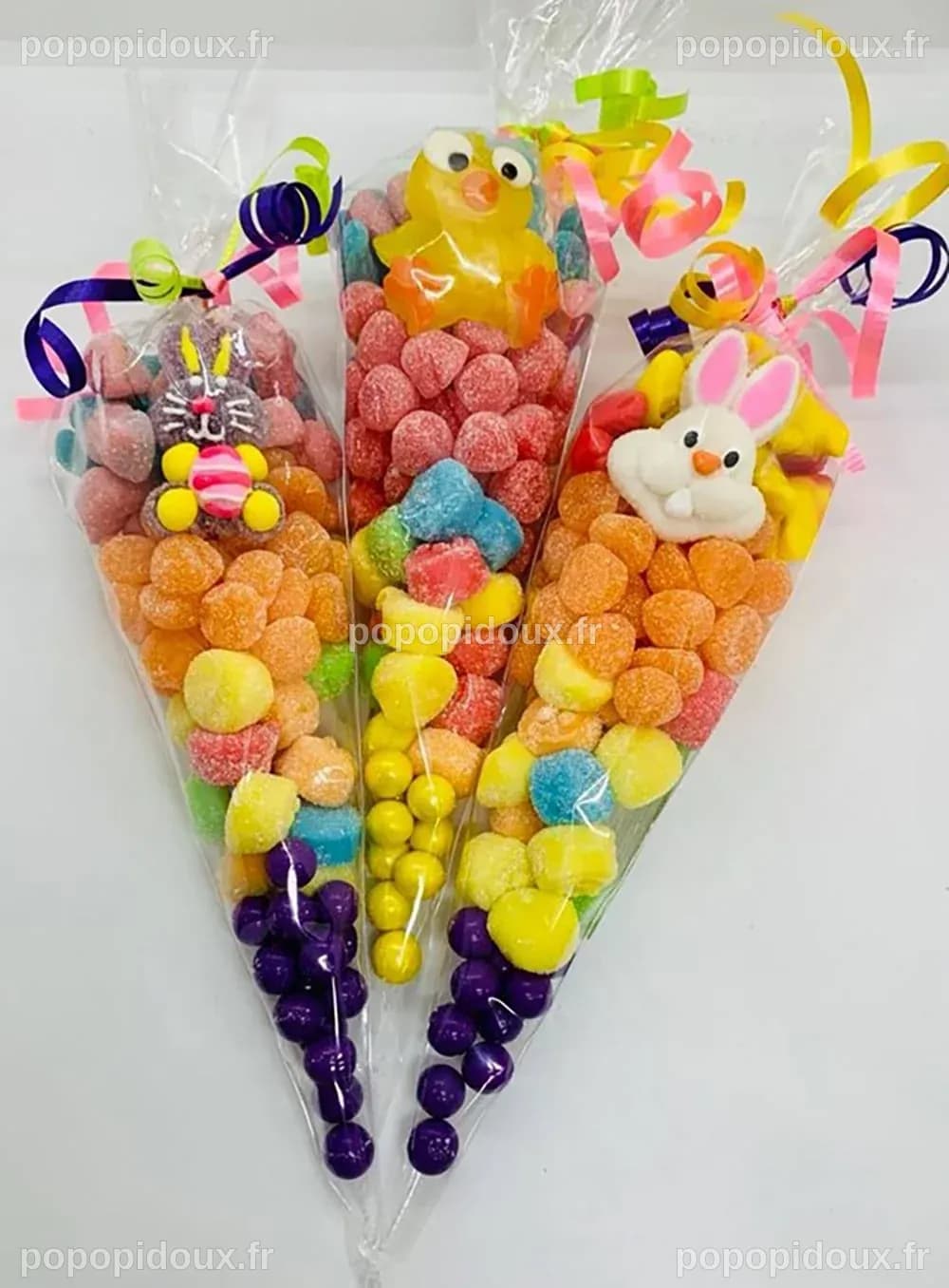 Bonbon - Cône de friandises (180 g) - Pâques, assortiment - Fêtes et ...