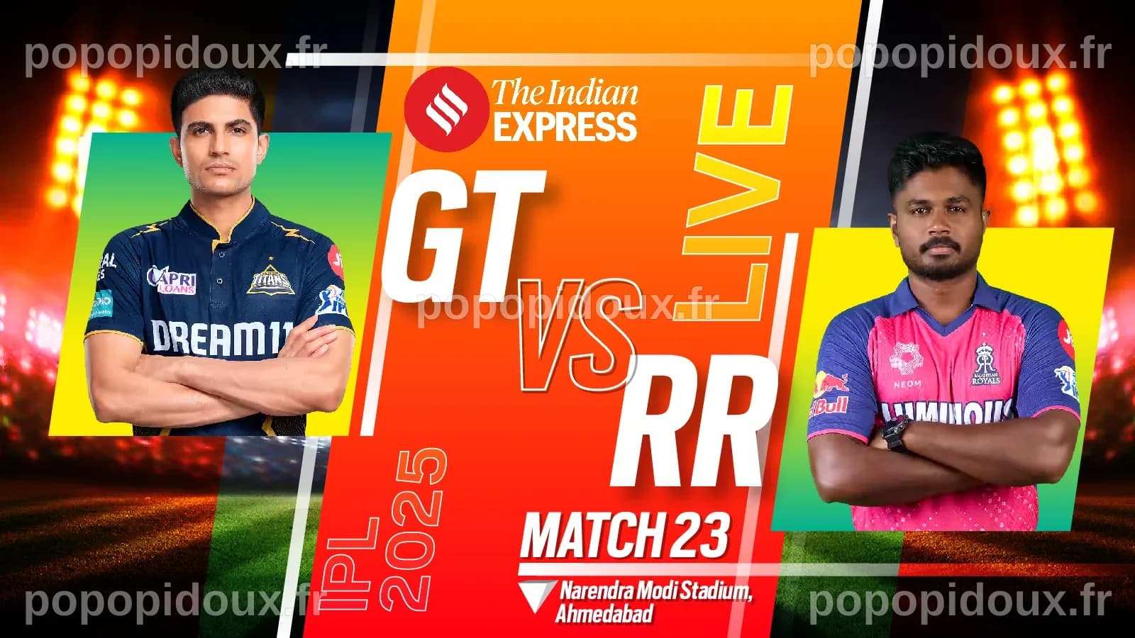 Match IPL d'aujourd'hui : GT contre RR - Prédictions d'équipe, face-à-face, rapport sur le terrain et mise à jour météo à Ahmedabad
