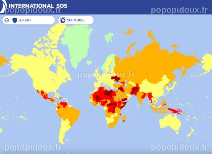 International SOS réactualise sa carte des risques pour 2023