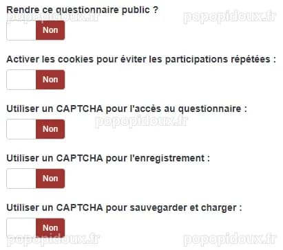 Publication et accès [LIMESURVEY]