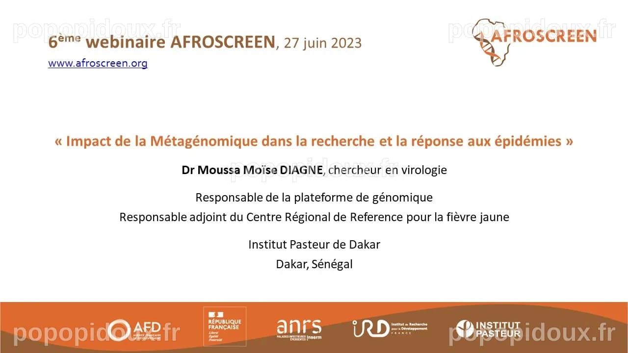 Webinaire : « Impact de la Métagénomique dans la recherche et la ...