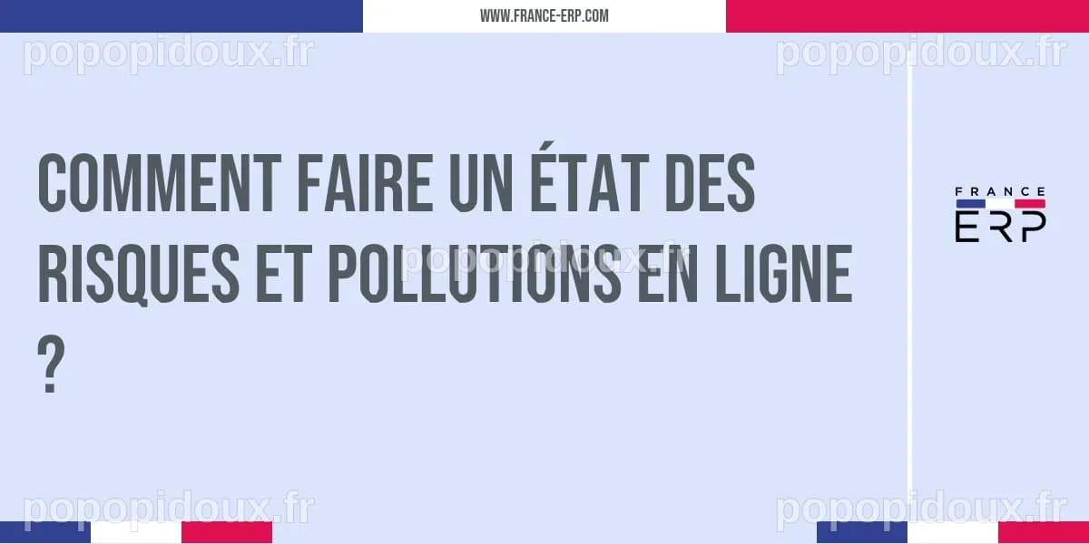 Comment faire un État des Risques et Pollutions en ligne ? - FRANCE ERP