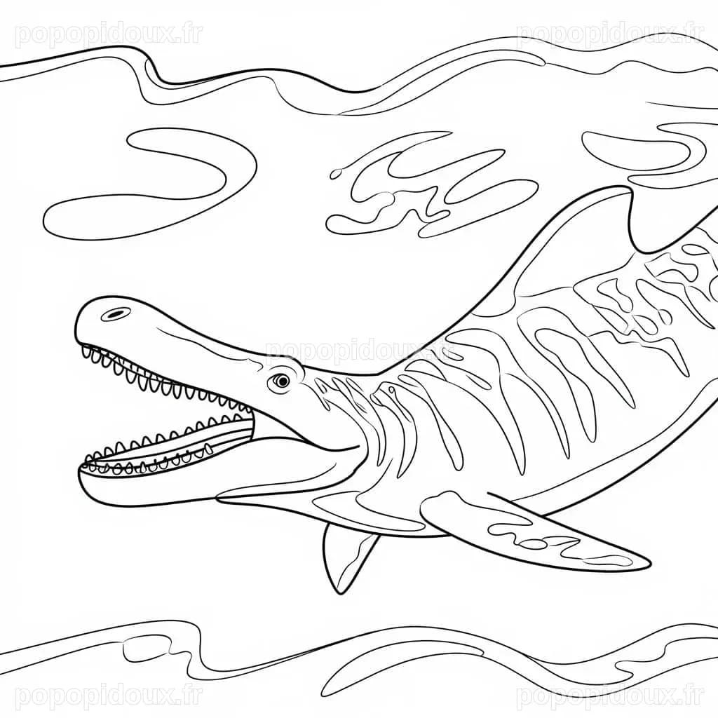 Coloriage Un Mosasaure Nageur - télécharger et imprimer gratuit sur ...