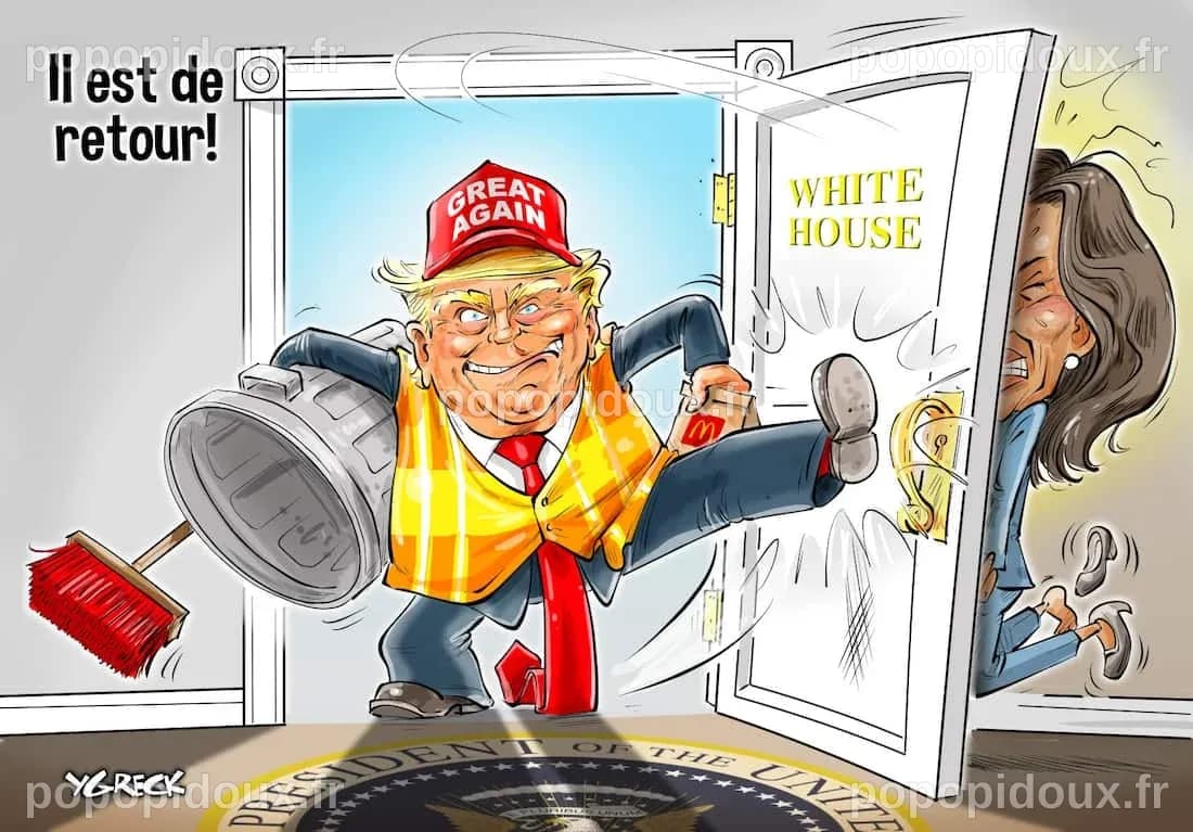 La caricature d’Ygreck en vidéo: Donald Trump de retour à la Maison ...