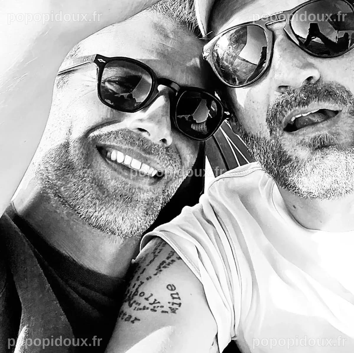 Photo : Augustin Trapenard et son chéri Numa Privat. - Purepeople