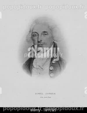 Portrait gravé de Samuel Johnston, membre du Congrès continental et le ...