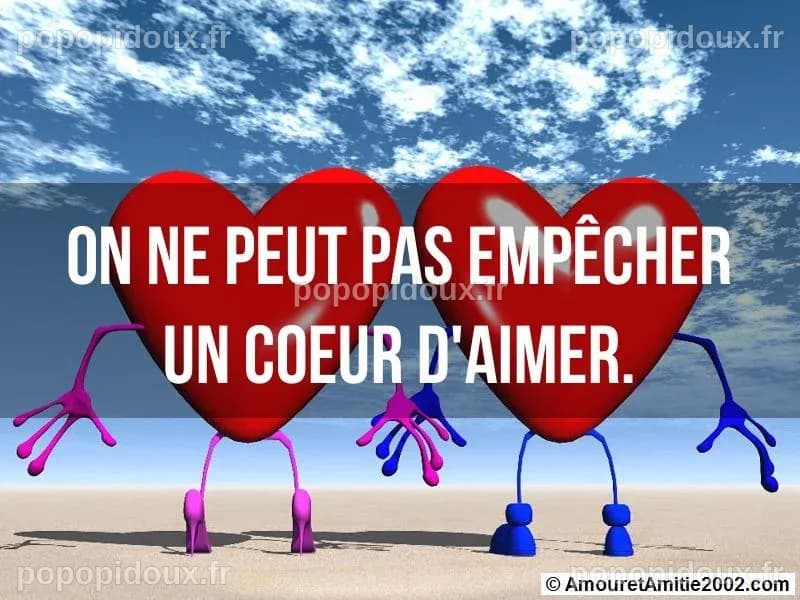 Dicton amour - On ne peut pas empêcher un coeur d'aimer