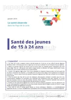 Santé des jeunes de 15 à 24 ans