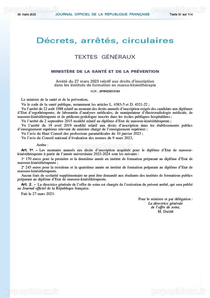 Publication de l’arrêté du 27 mars 2023 – Le Conseil Départemental de ...