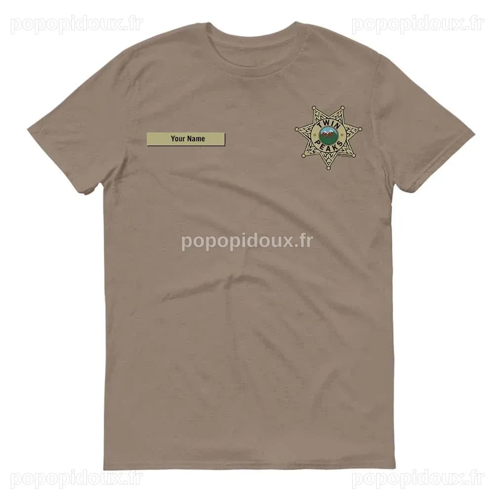 Twin Peaks Badge du département du shérif Personnalisé Adulte T-shirt à ...