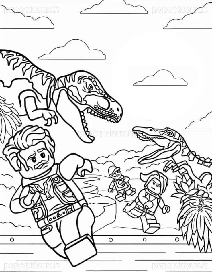 Lego Jurassic World zum Ausmalen - Kostenlos Malvorlagen und ...