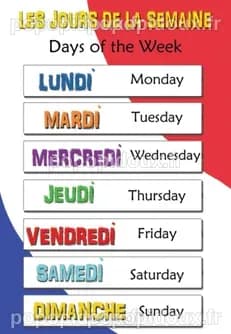 Les sept jours de la semaine - Click on the picture below and sing ...