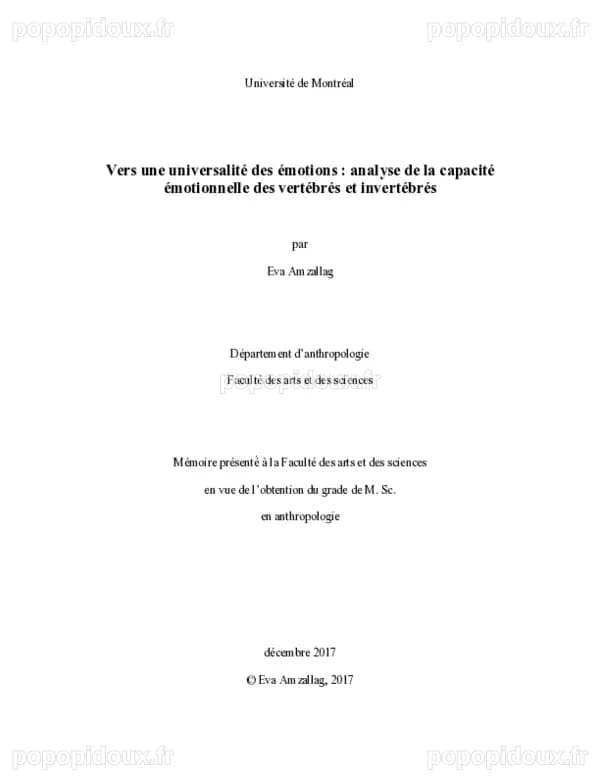 (PDF) Vers une universalité des émotions : analyse de la capacité ...