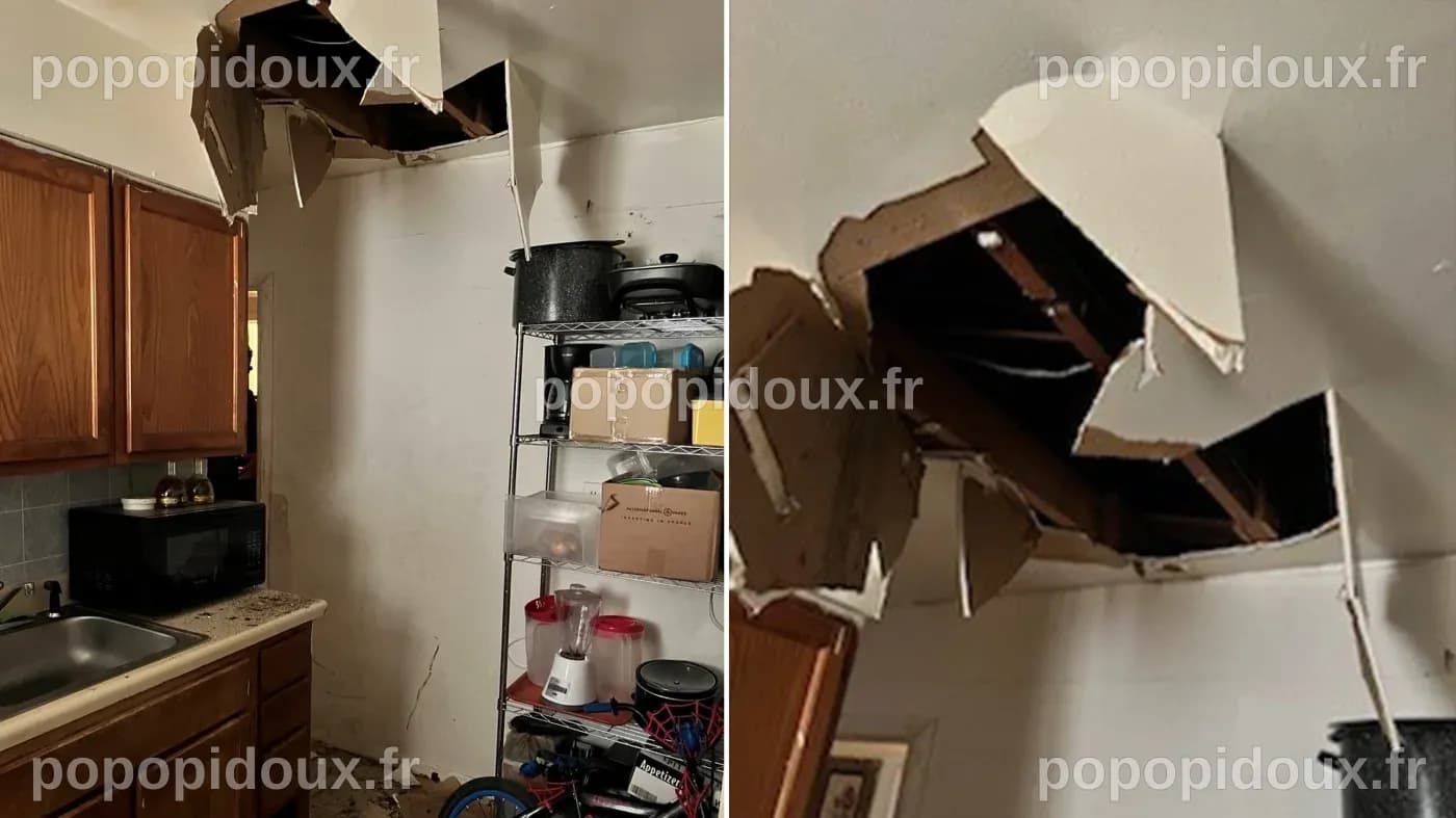 Un suspect de cambriolage arrêté après être tombé à travers le plafond à Fresno