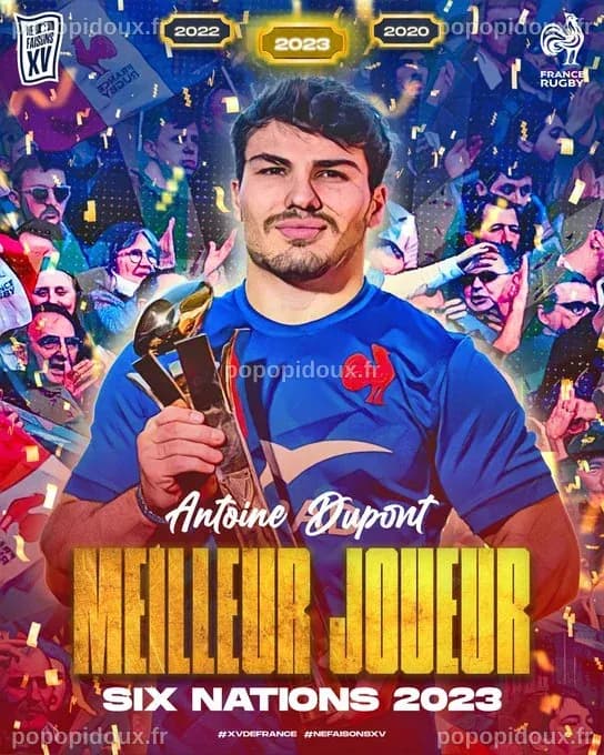 Antoine Dupont élu meilleur joueur du Tournoi des 6 Nations ...