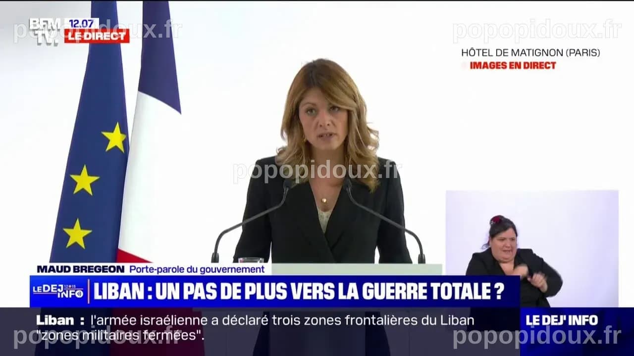 Maud Bregeon, porte-parole du gouvernement: "Je rappelle la ferme ...