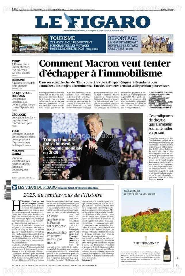 Le Figaro édition numérique du 2 janvier 2025