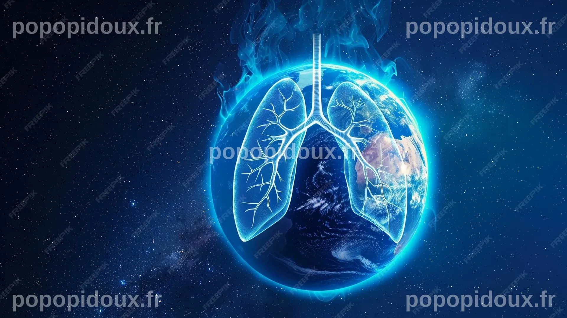 Earths Lungs A Symbolic Illustration of Planetary Respiration | Premium ...