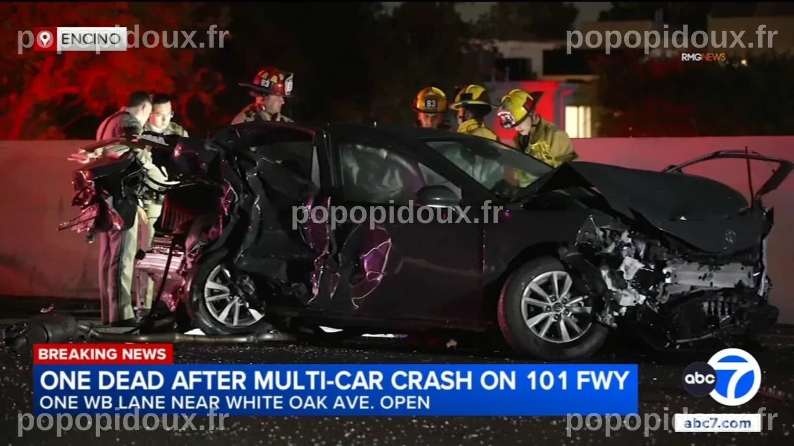 1 killed in multi-vehicle crash on 101 Freeway in Encino; all lanes ...
