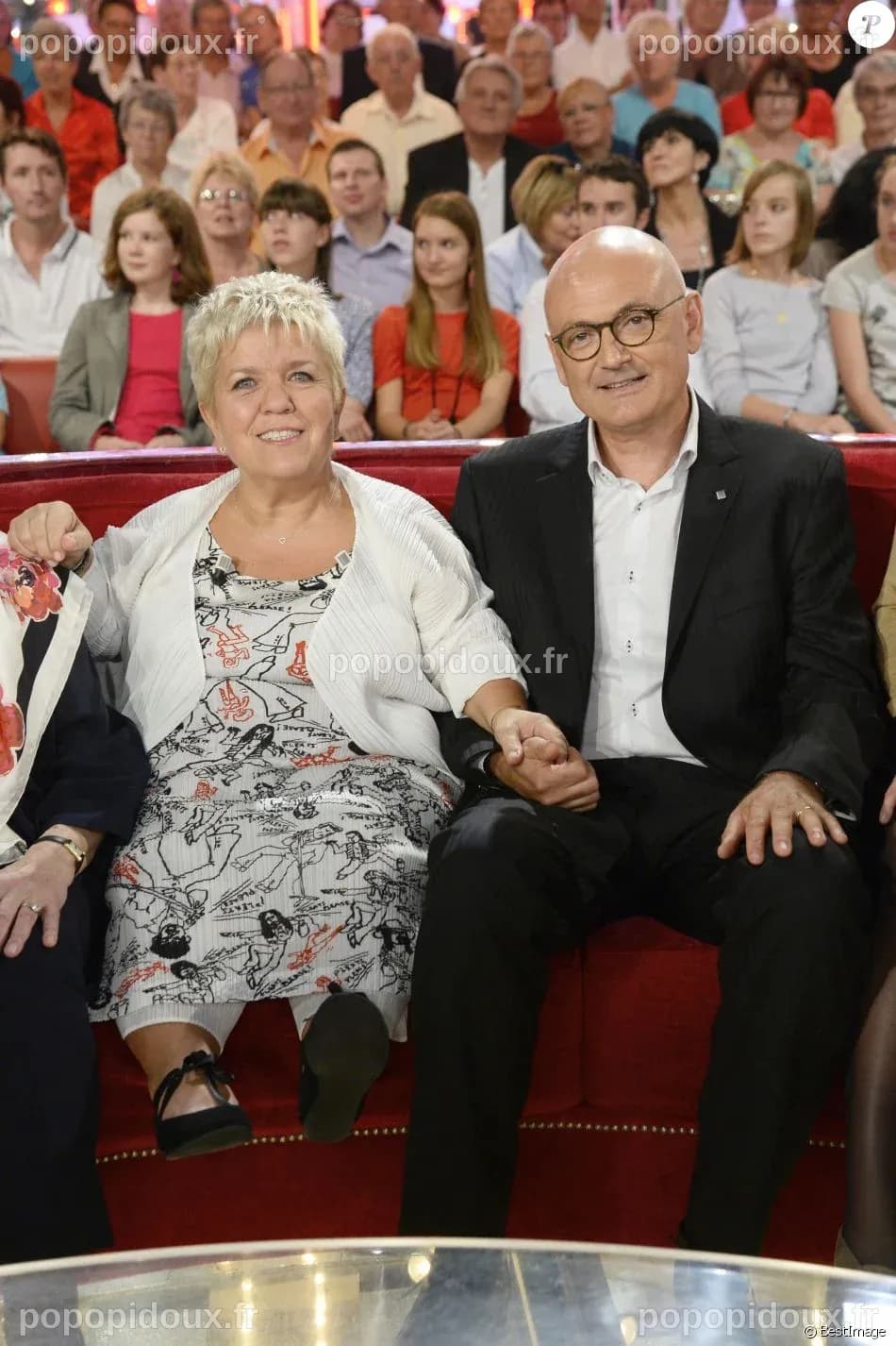 Mimie Mathy avec son mari Benoist Gerard - Enregistrement de l'emission ...