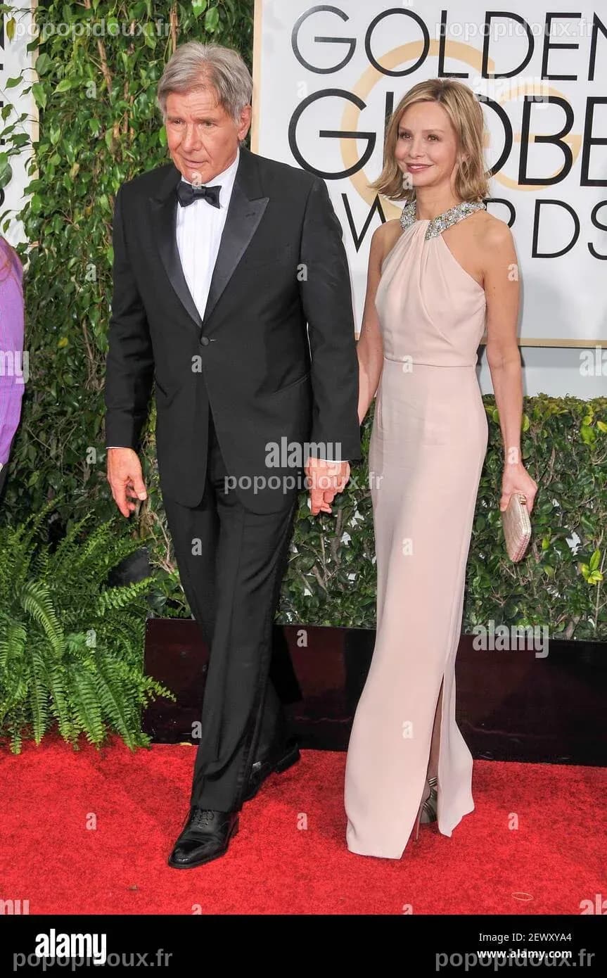 L'acteur Harrison Ford et son épouse Calista Flockhart arrivent au 72e ...