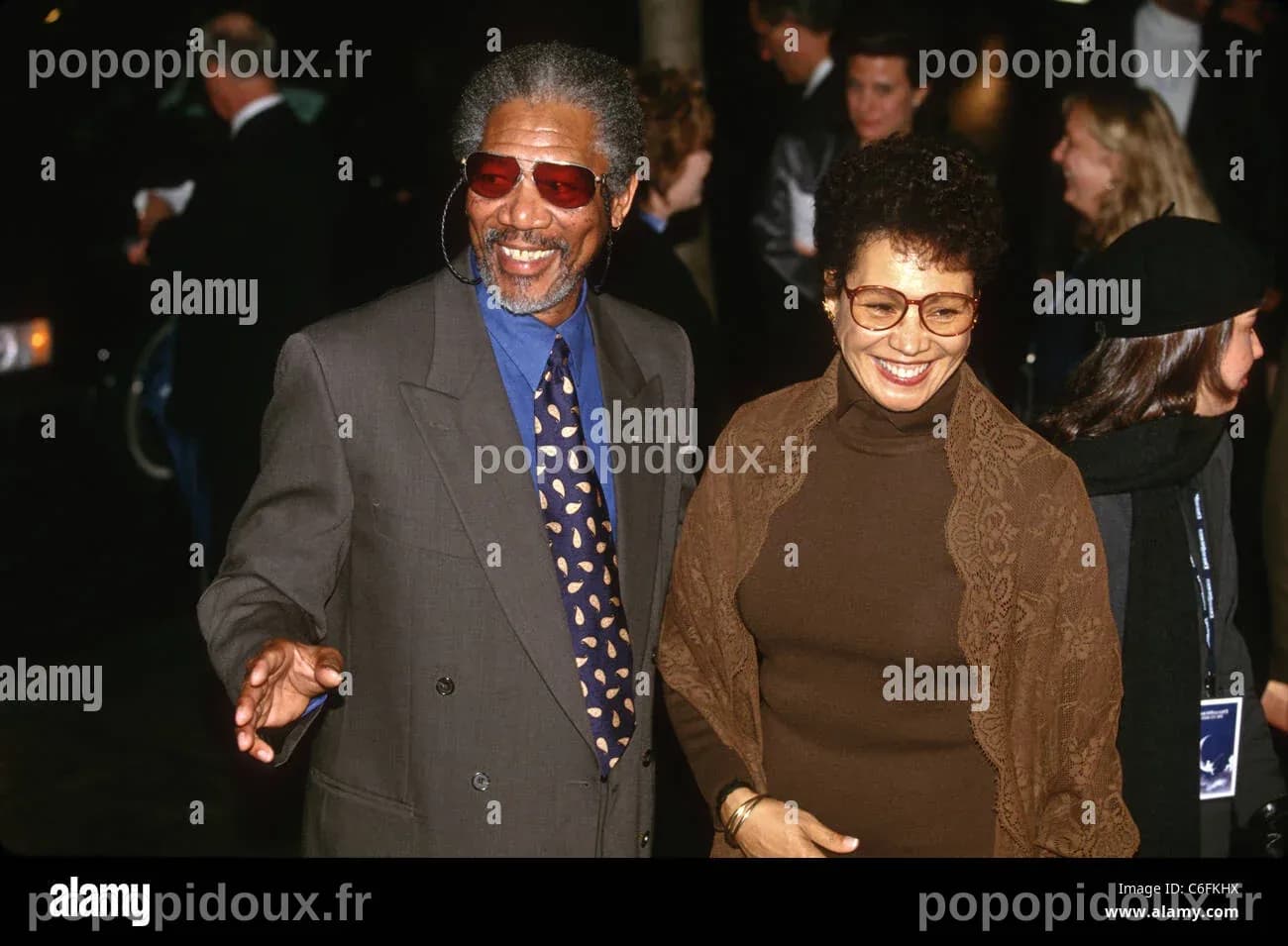 L'acteur Morgan Freeman avec épouse Myrna Colley-Lee à la première du ...