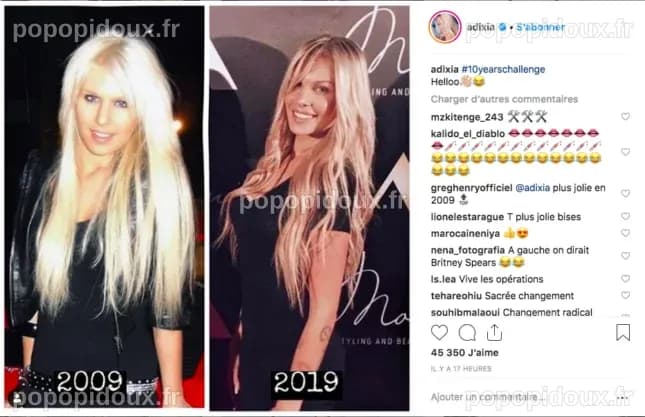 Adixia métamorphosée : son incroyable avant/après en 10 ans - Tél ...