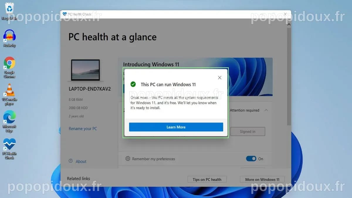 Vérifiez la compatibilité de votre PC avec Windows 11 grâce à PC Health Check