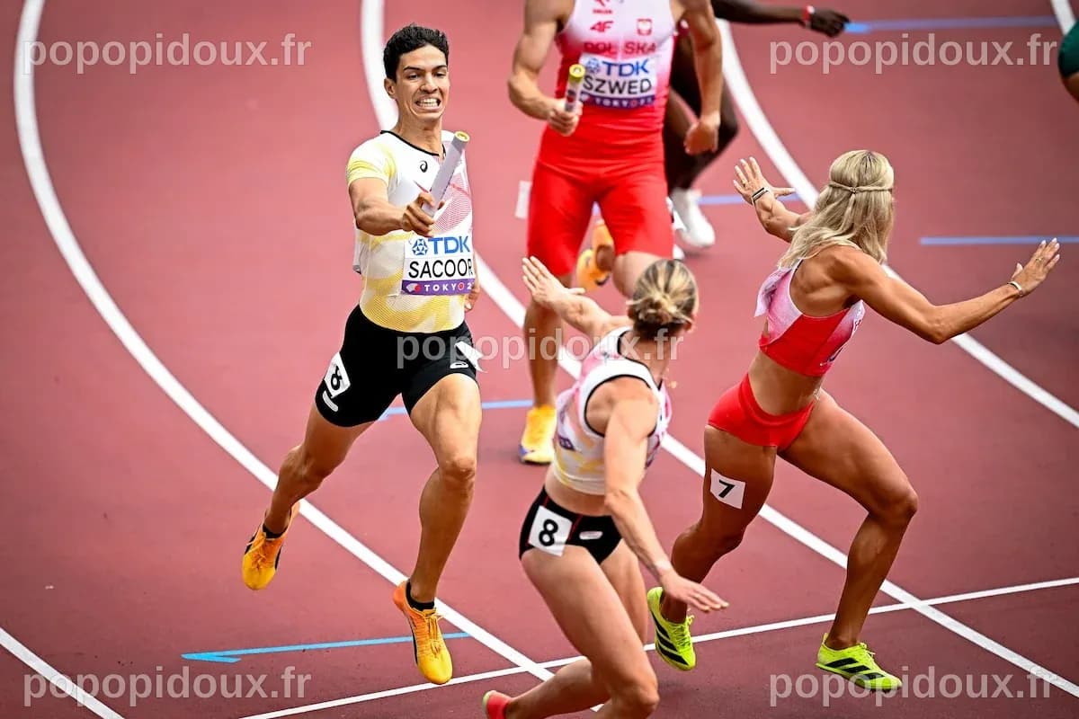 Le relais 4x400m mixte belge, vainqueur de sa série, est au rendez-vous ...