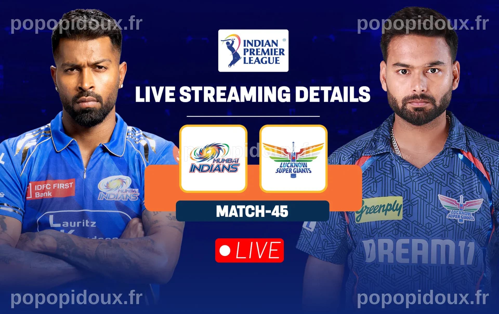 Où regarder le match MI vs LSG de l'IPL 2026 : chaînes TV, détails de streaming en direct et horaire en Inde