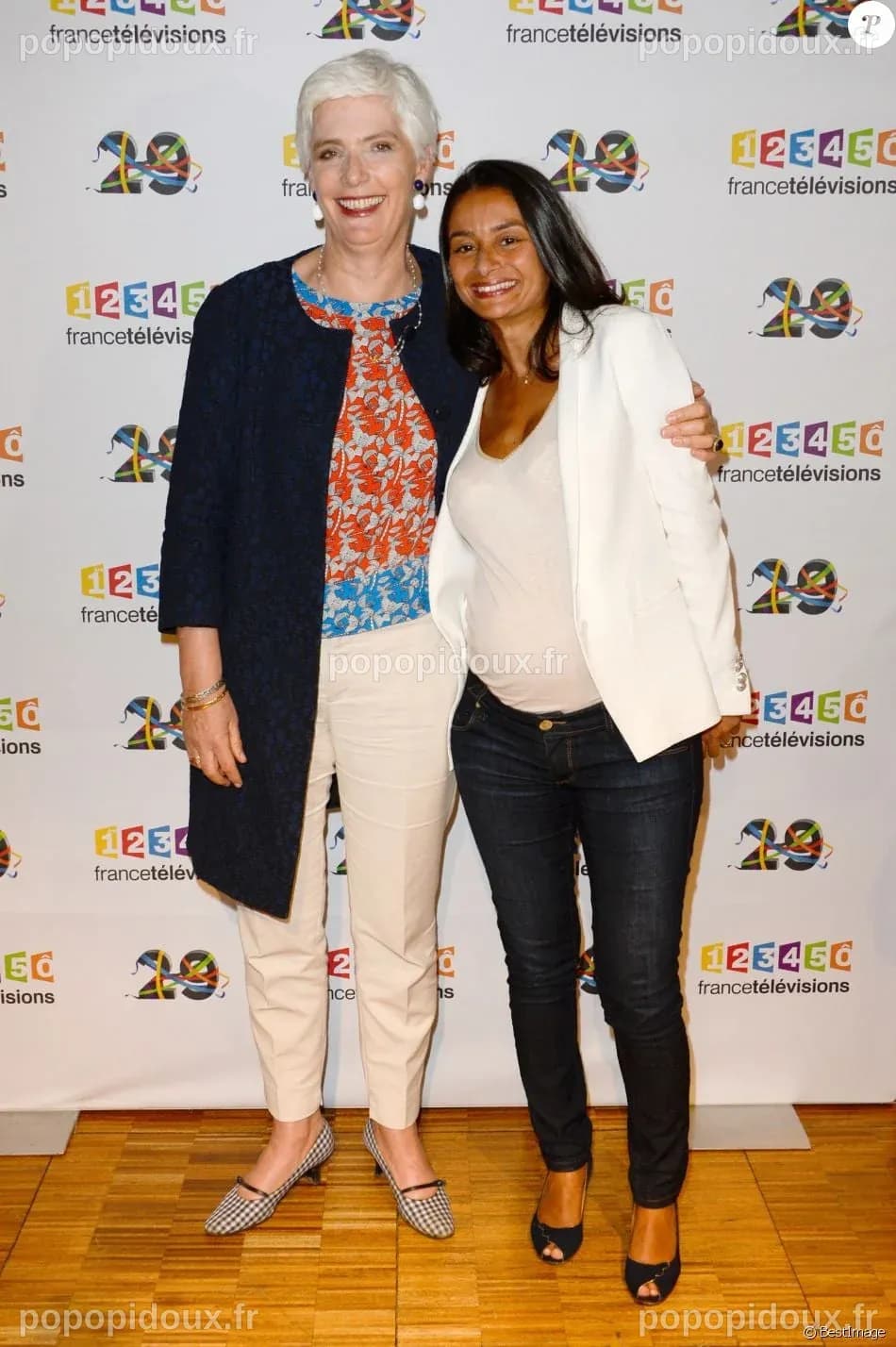 Frédérique Lantieri et guest au photocall de France Télévisions, pour ...