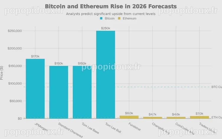 Les prix du Bitcoin et de l'Ethereum en hausse : Bitcoin atteint son plus haut niveau depuis janvier