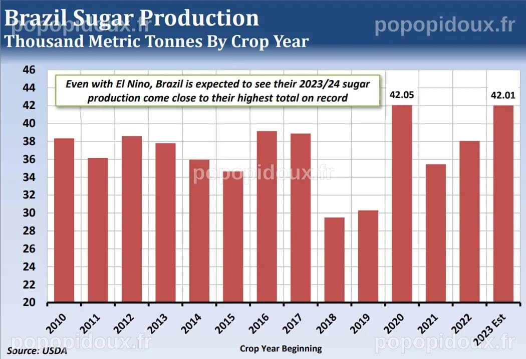 Baisse des Prix du Sucre : Inquiétudes sur une Augmentation de la Production au Brésil
