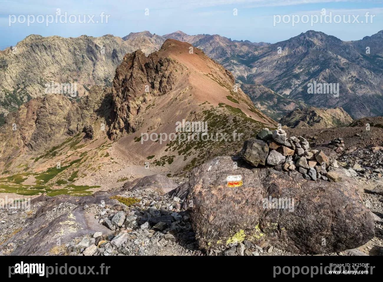 Panorama von Pointe des Éboulis auf dem Monte Cinto zwischen Asco ...