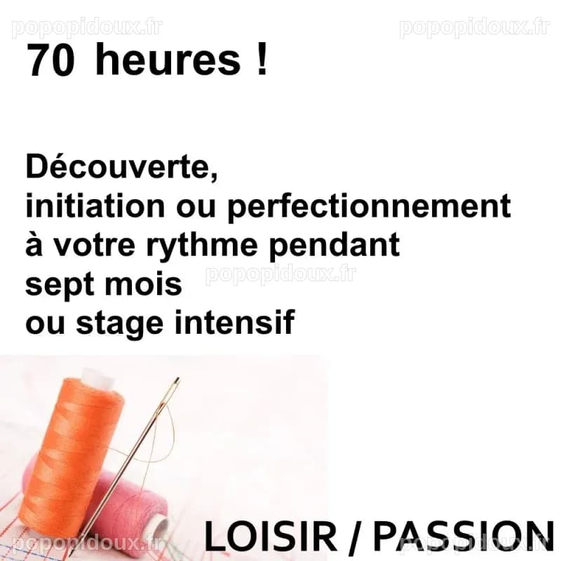 70 heures de cours de couture