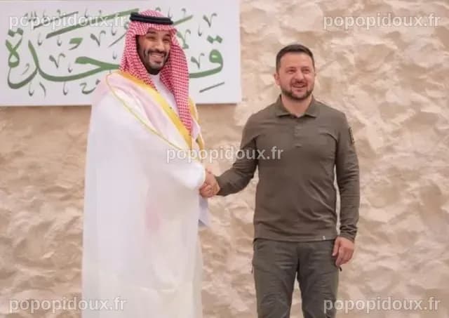 Volodymyr Zelensky s'entretient avec le prince héritier saoudien